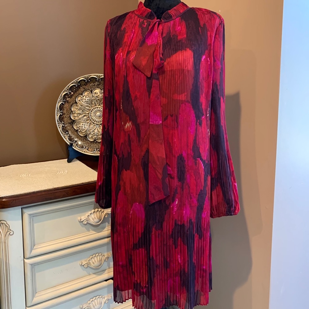 Pleated mini dress